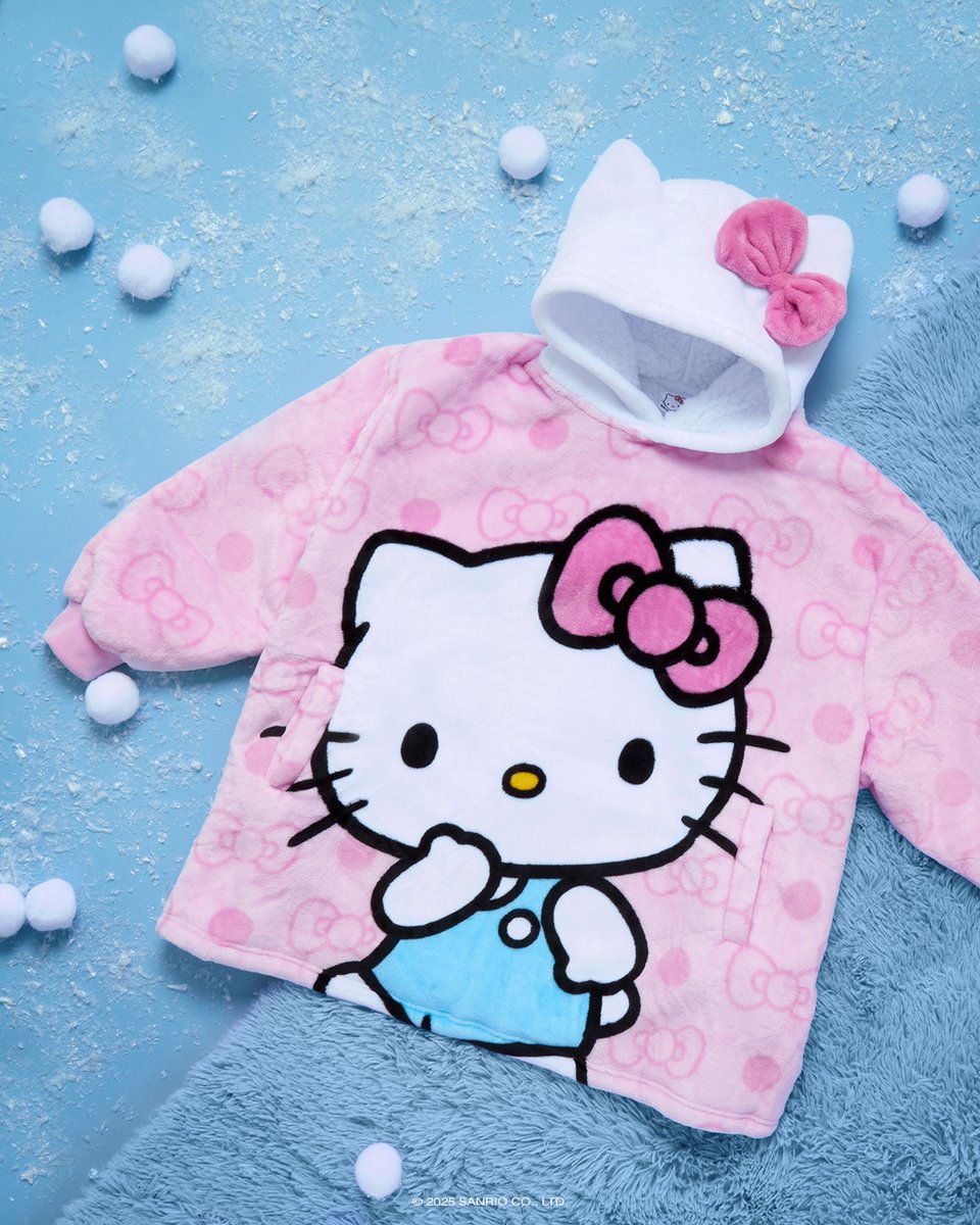 Supercute, soft, and cozy 💖 Find this Hello Kitty kids plush hoodie now at @costco stores.
