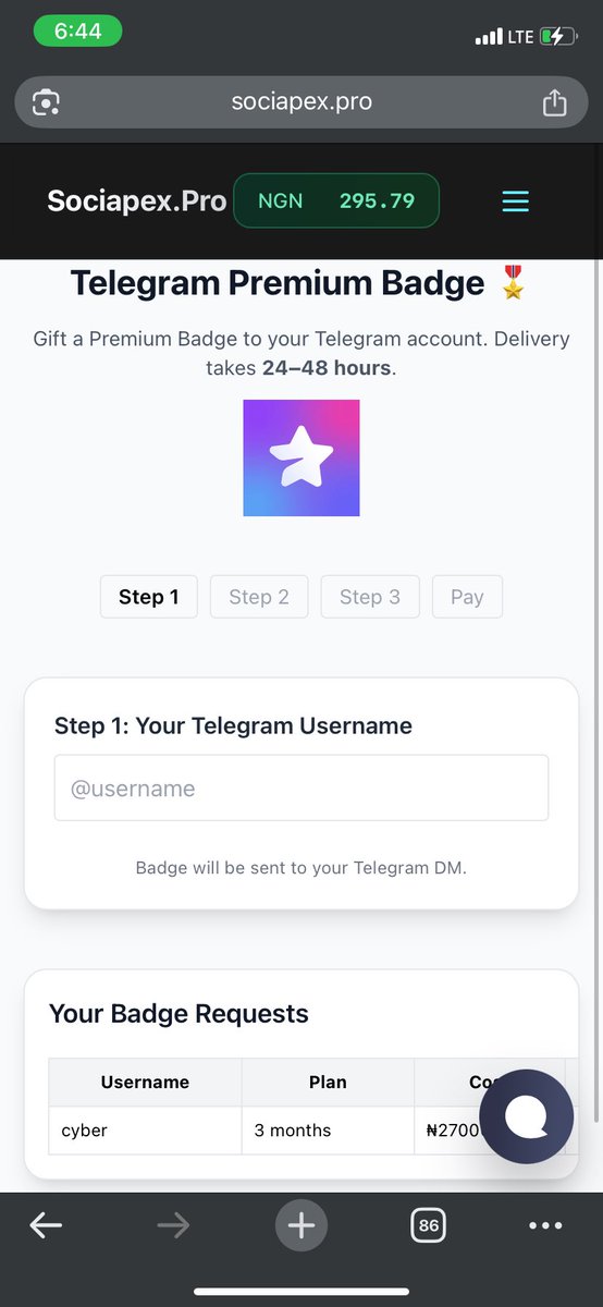 Get your telegram subscription badge now on sociapex.pro

#telegrambadge #sociapexpro #sociapex