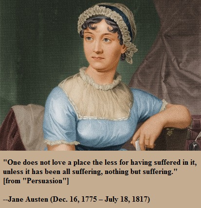 <a href="/bookcritics/">National Book Critics Circle</a> Jane Austen was born today, December 16, in 1775.