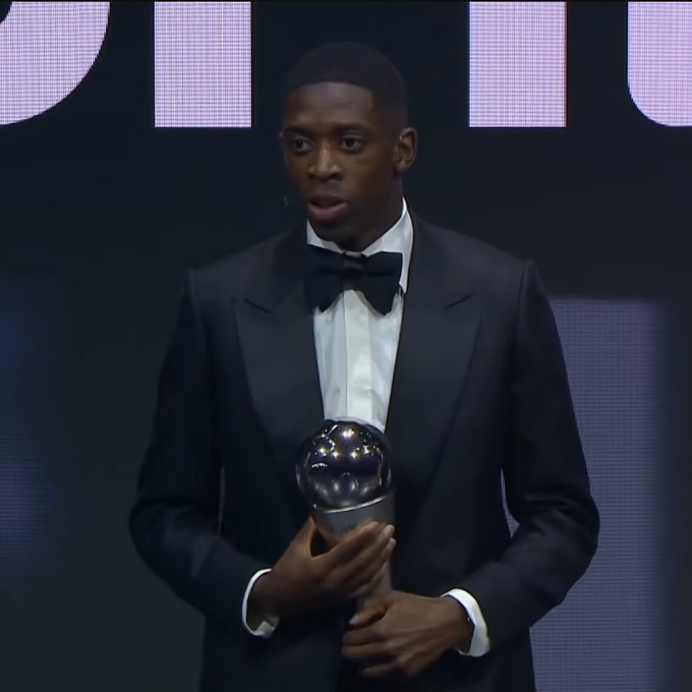 موسم عثمان ديمبيلي 2024/2025: الكرة الذهبية. جائزة FIFA The Best. 54 مباراة. 35 هدفًا. 13 تمريرة حاسمة. 48 مساهمة تهديفية في 54 مباراة. الدوري الفرنسي. كأس فرنسا. دوري أبطال أوروبا. كأس السوبر الفرنسي. كأس السوبر الأوروبي. هداف الدوري الفرنسي. موسم استثنائي بأرقام وبطولات تاريخية 