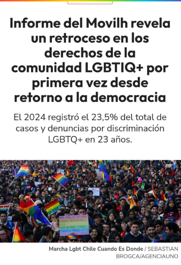Cuando mas se violaron los derechos de la comunidad LGBTIQ+ fue en el gobierno de Boric.  Y se preocupan de lo que pueda hacer Kast.