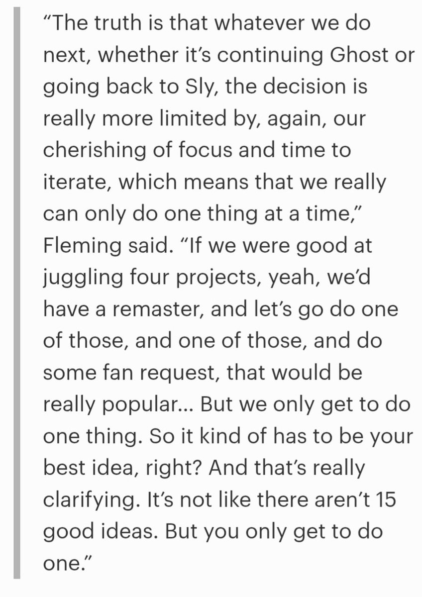 Safehouze_'s tweet image. 😔 yea i don't think we're getting that hopeful sly revival anytime soon im sure toys for bop could do sly someday but this quote feels empty now take care Brian fleming ❤️ 
Back to square 1 I'm used to it now