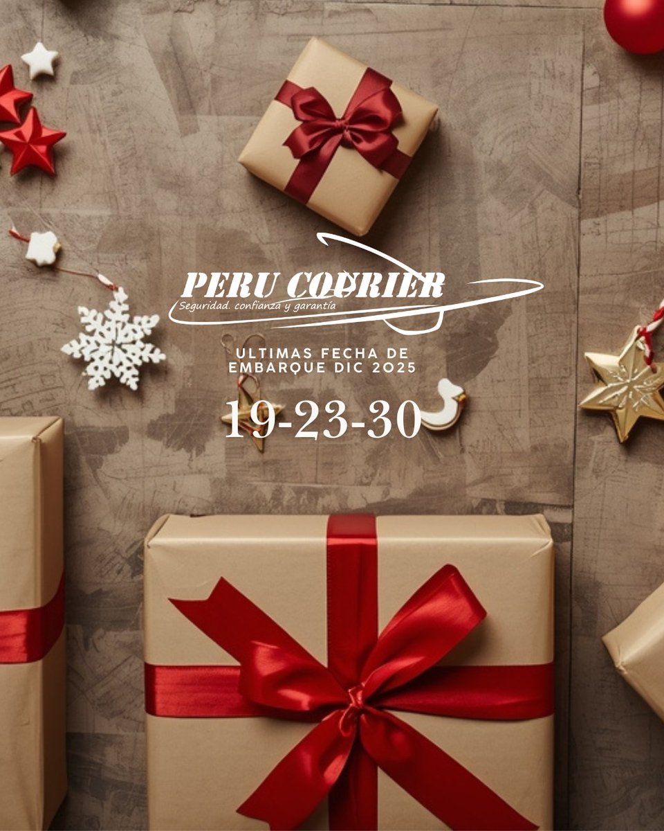 perucourier's tweet photo. 📦 Últimos embarques de diciembre 2025:
19 · 23 · 30
Envía desde Estados Unidos o compra online desde Perú.
Contactanos: https://t.co/ioWLfU4j9O 
🔗 Visitanos en: https://t.co/bXxvWQnK7K 

#PeruCourier #EnviosUSAaPeru #CourierUSA https://t.co/jelbF2ayVZ