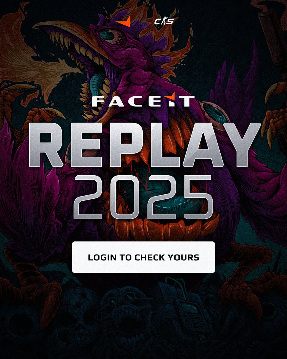 FACEITcs's tweet photo. Your FACEIT Replay 2025 is here.

Your year in Counter-Strike, reflected through stats, roles, and teammates. https://t.co/gjvnb5IAc3