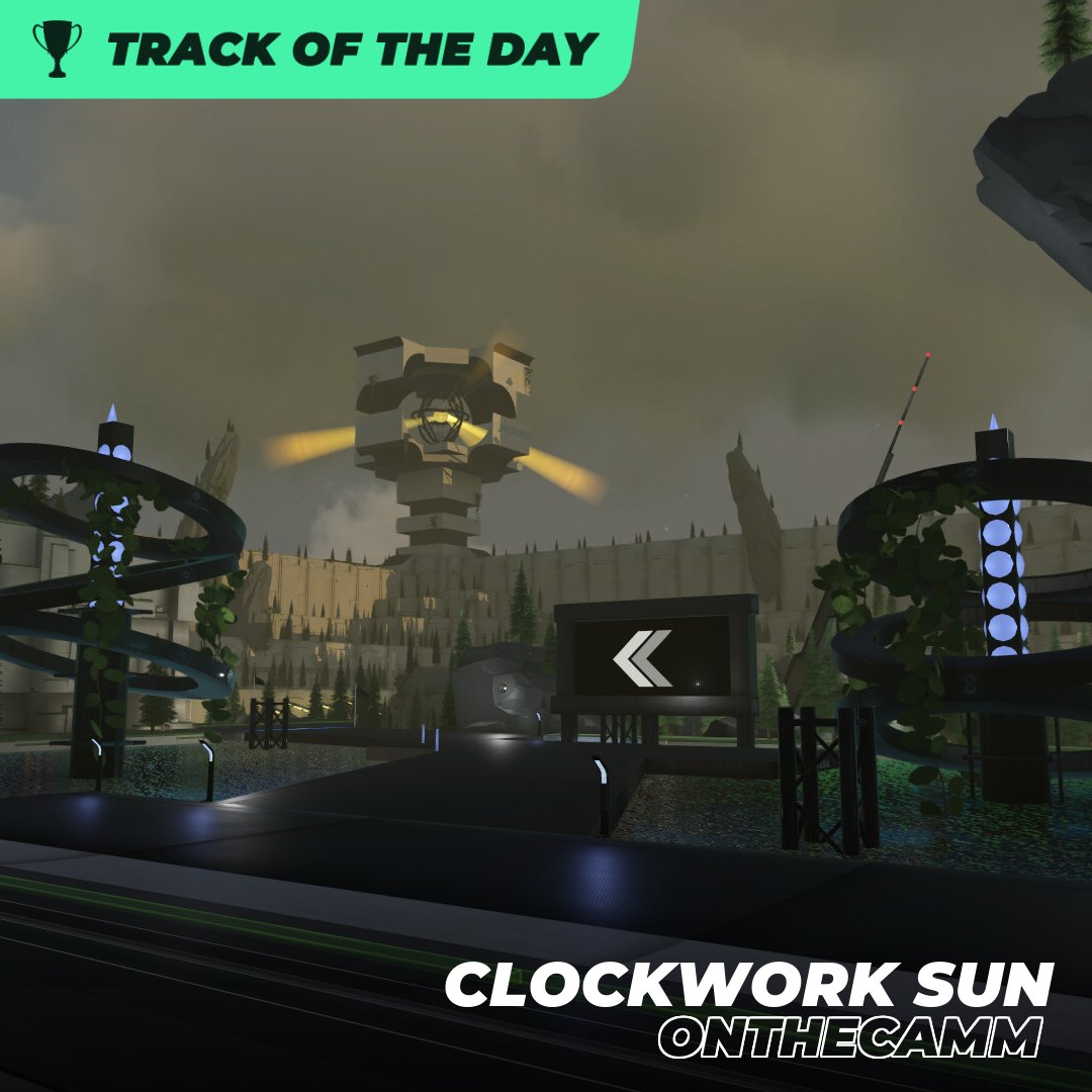Trackmania's tweet image. Navigate the fast paced turns on this speedfun track by OnTheCamm!