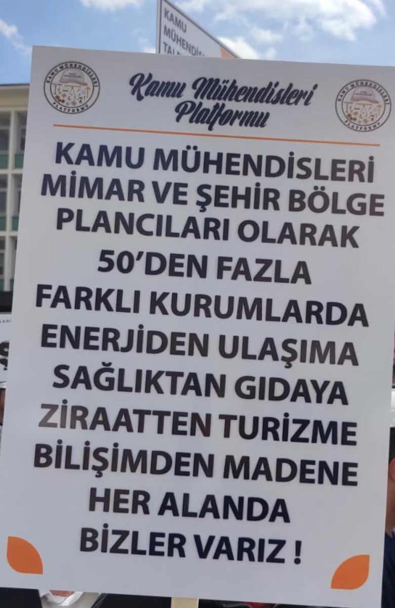 Türkiye’nin yolu, köprüsü, barajı, enerjisi, tarımı mühendislerle ayakta. 

Kamu mühendisleri her alanda sorumluluk alıyor ama bütçede yok sayılıyor.

Emeğin olduğu yerde hak da olmalı.

#MühendisHerYerdeBütçesiNerede

<a href="/memetsimsek/">Mehmet Simsek</a> <a href="/isikhanvedat/">Prof. Dr. Vedat Işıkhan</a> <a href="/HMBakanligi/">T.C. Hazine ve Maliye Bakanlığı</a> <a href="/csgbakanligi/">T.C. Çalışma ve Sosyal Güvenlik Bakanlığı</a> <a href="/cbsbb/">T.C. Cumhurbaşkanlığı Strateji ve Bütçe Başkanlığı</a>