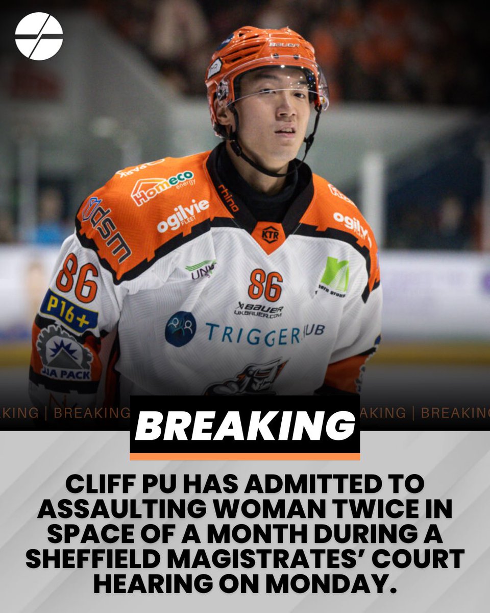 dailyeihl's tweet image. Former Sheffield Steelers forward Cliff Pu admitted in court yesterday that he assaulted a woman in two different instances.

Both carried out in Sheffield, one carried out on November 17th and the second on December 11th.