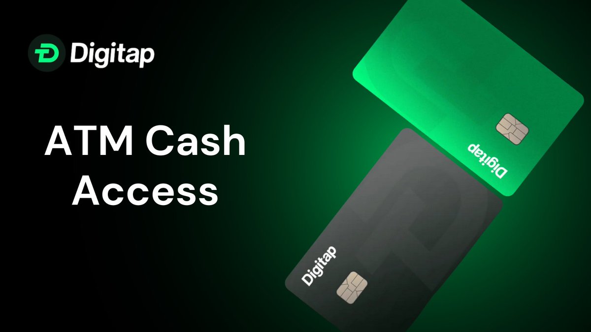 🏧 Walk up to any ATM. Insert your @DigiTap_app card. Withdraw cash. Your  crypto converts to cash instantly—no bank account, no permission, no  waiting. Access your funds 24/7 anywhere in the world.