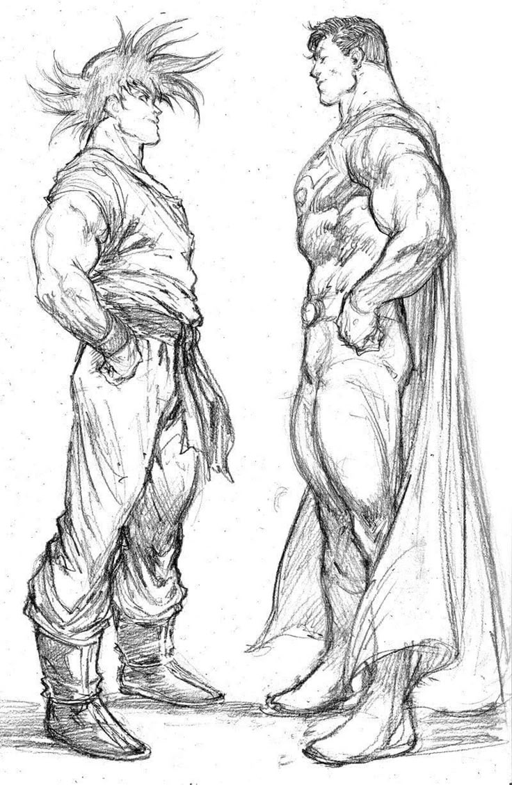 DC Comics artist José Luis García López crossover art featuring Goku vs. Superman