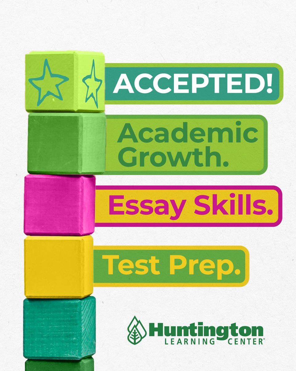 tutorhuntington's tweet photo. More so than ever, colleges are seeking well-rounded students who show growth, effort, and readiness. Huntington Learning Center helps students become the whole package and build strong academic skills needed for college admissions.

Learn more today: https://t.co/DuEU7JoaBS https://t.co/mlGqZTiJ4p