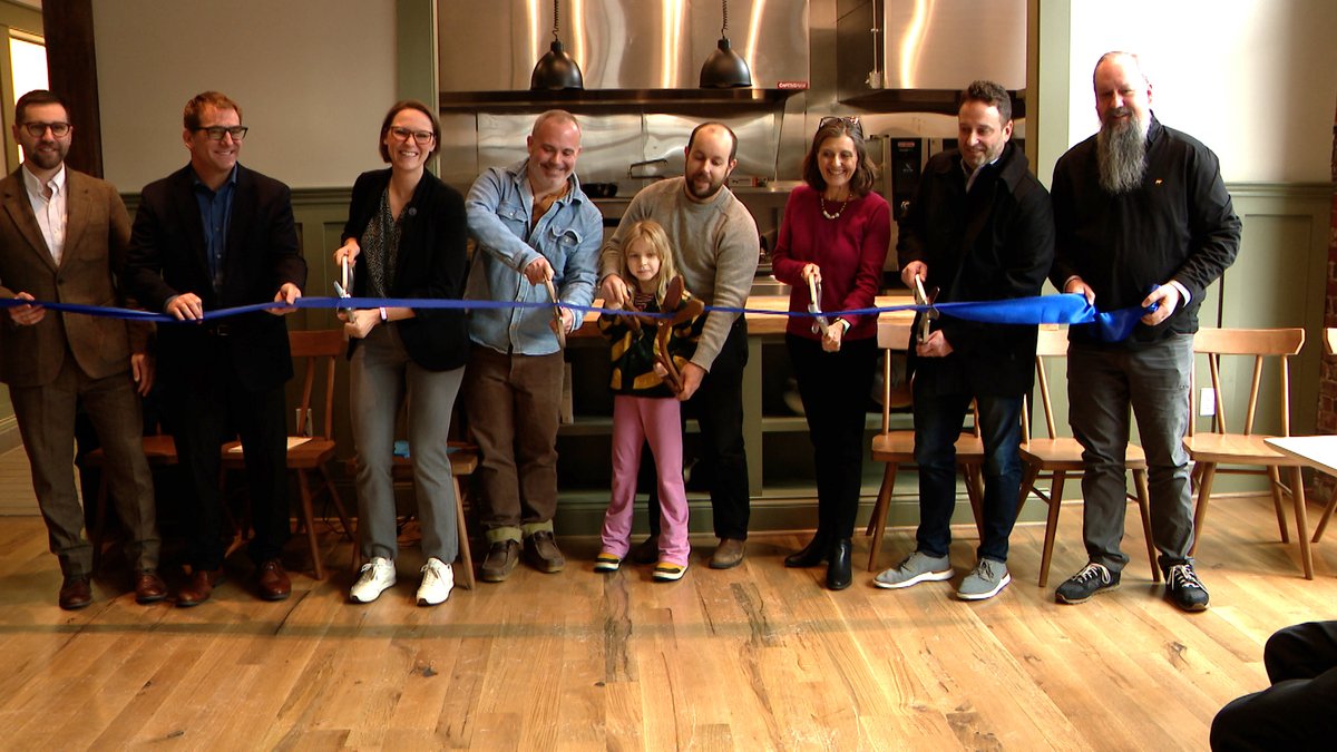 CitiCable's tweet photo. Ribbon-cutting celebration at 6012 Madison Rd!
The historic building is officially reopened as Allez Bar &amp; Bakery. @choosecincy supported the redevelopment with significant investment through NBDIP, CDBG funding, and a Commercial CRA.

Video: https://t.co/nwMUW7qMWt https://t.co/Owi0eJEyJr