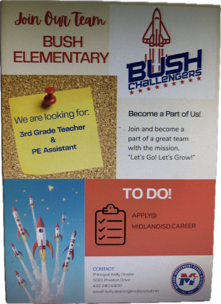DosterKelly's tweet photo. Come join our team!!!#MISD #Excellenceinaction https://t.co/vaM9kvNT7U