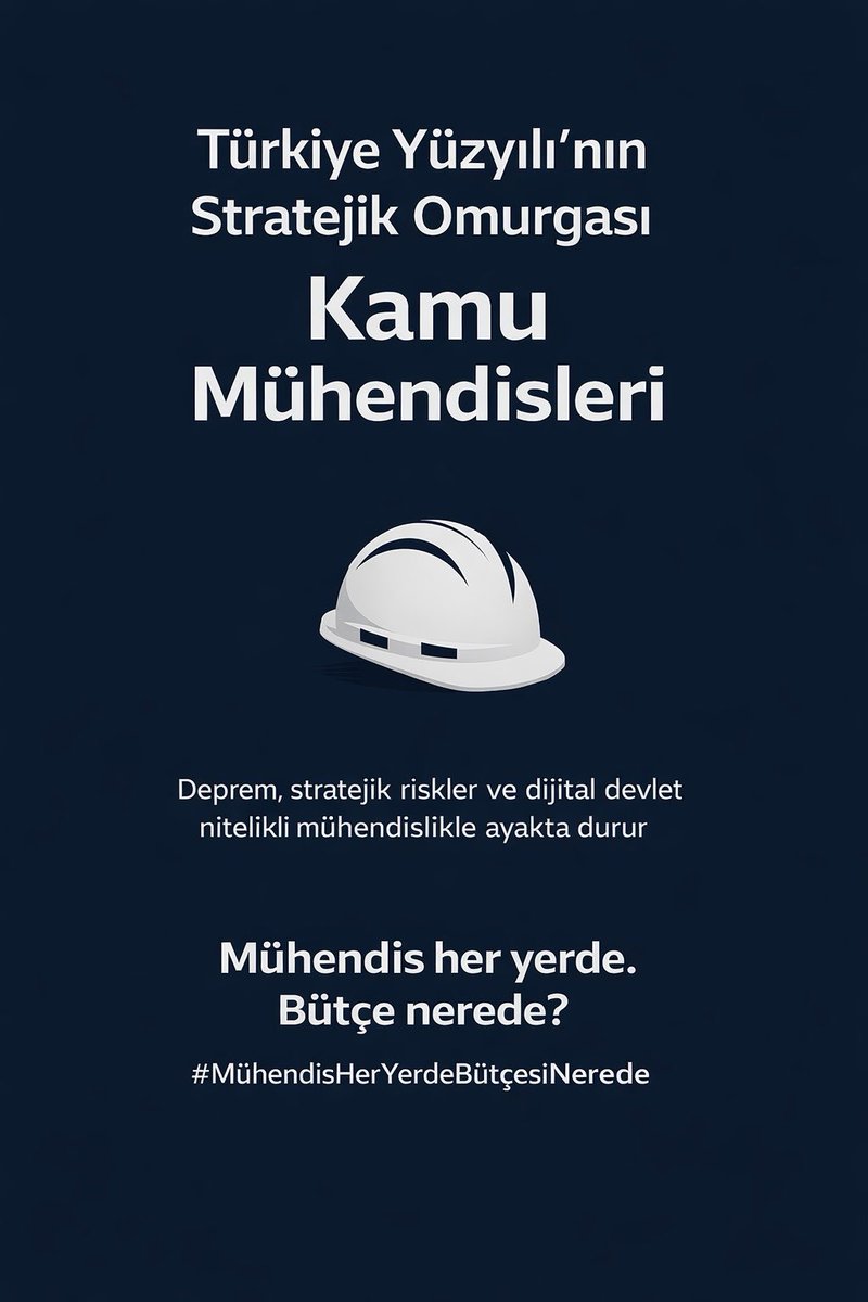 Türkiye Yüzyılı;
deprem riskleriyle, stratejik tehditlerle ve dijital dönüşümle
aynı anda yönetilmek zorunda olan bir ülkedir.
Bu yükü taşıyan görünmeyen güç: kamu mühendisleri.
👇 Neden mi soruyoruz?
#MühendisHerYerdeBütçesiNerede