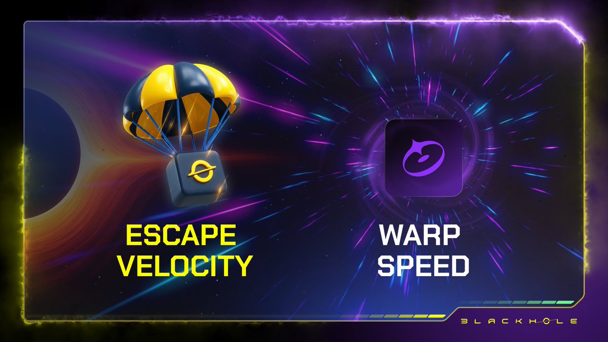 BlackholeDEX's tweet image. Escape Velocity | Warp Speed

Blackhole currently has two different initiatives ongoing to reward our users

Create supermassive lock --&amp;gt; get veBLACK rebates
Stake liquidity or burn BLACK --&amp;gt; get NOVA points 

Christmas came early 🎄