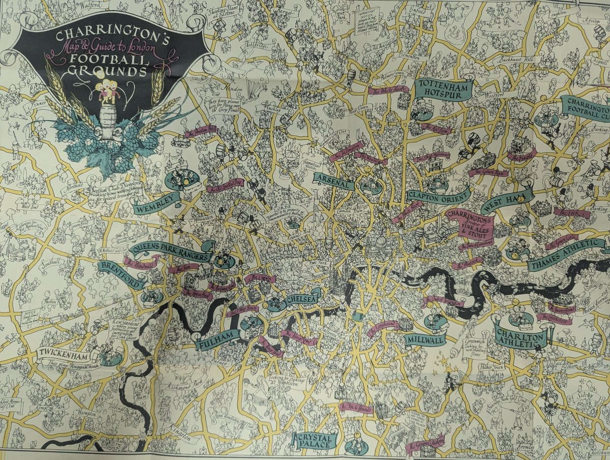 Great talk at the <a href="/TheLdnArchives/">The London Archives</a> on #ModernLondonMaps featuring the Charrington Map&amp; Guide to London Football Grounds - did QPR and Thames Atheletic ever play each other?