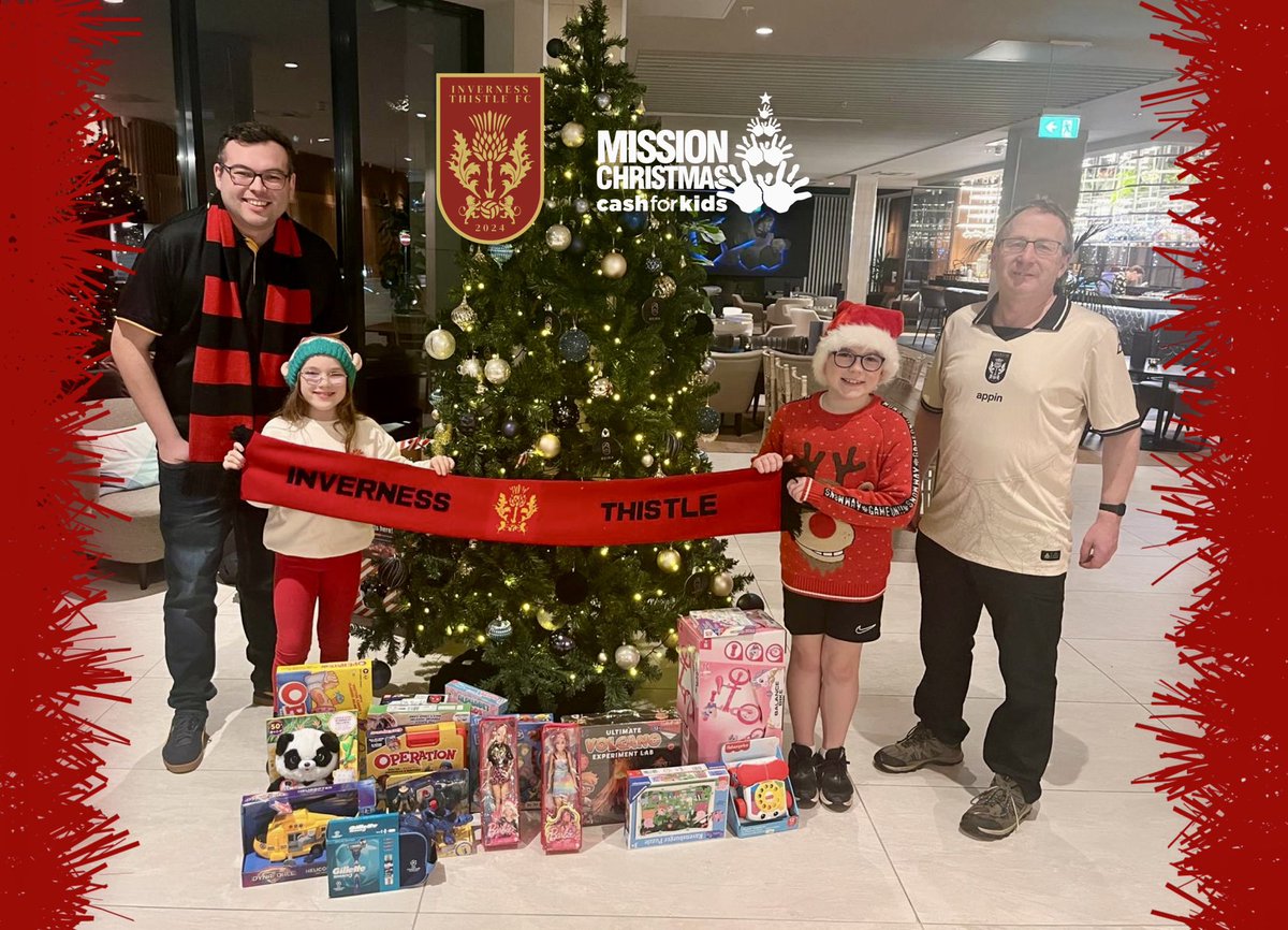 🔴⚫️🔴 TOY DRIVE 2025 🔴⚫️🔴

The first drop off from the jags toy drive in 2025 was at the Mariot Hotel in Inverness. Where club SLO Mark Boag and his little helpers along with club Secretary Robert McIlwraith handed over toys donated by supporters, committee members and