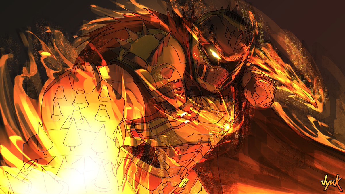 DOOM's tweet image. unchained embers 🔥fanart by: Jolly jyuk