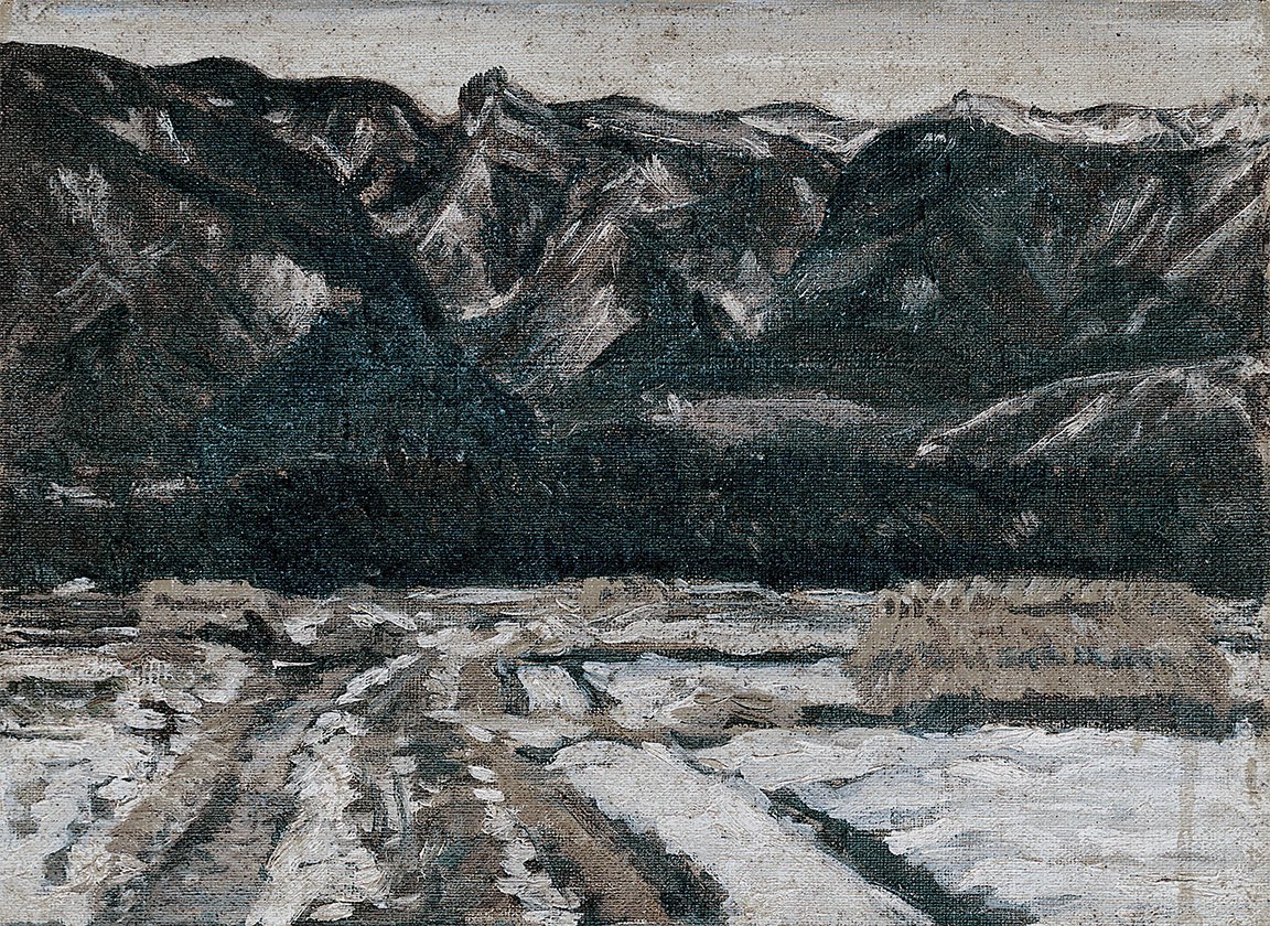 作品紹介】小林和作「洛北の雪」1920年🎨油彩で描かれた最も初期の作品