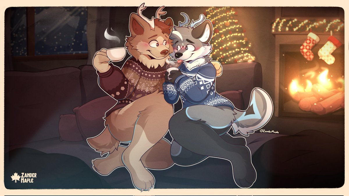 🎄 ✨ cozy winter night :3

🎨 Commission for <a href="/chaithedeerdog/">Chai</a>! :0