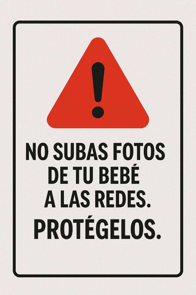 Subir fotos de niños y bebés los pone en riesgo extremo: manipulación de imágenes, extorsión, pérdida de intimidad.  1/
🧵