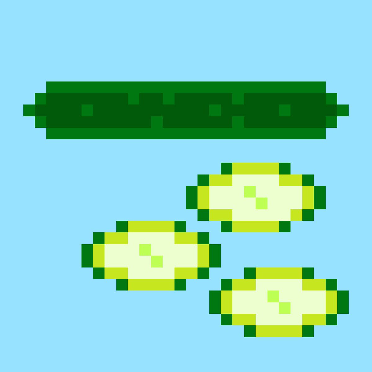ritsu23125's tweet image. きゅうり 
#pixelart #Cucumber