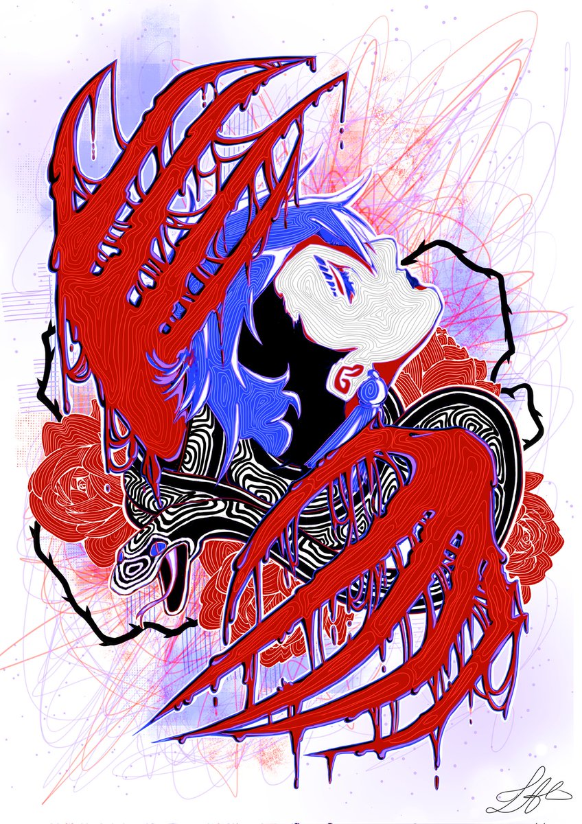 lady__asphodel's tweet photo. Red is for passion, blood, and everything forbidden | WHITE BACKGROUND VERSION 
#fanart #GACHIAKUTA #janka #jankafanart #zankanijiku #zankafanart https://t.co/6DruuU4P42