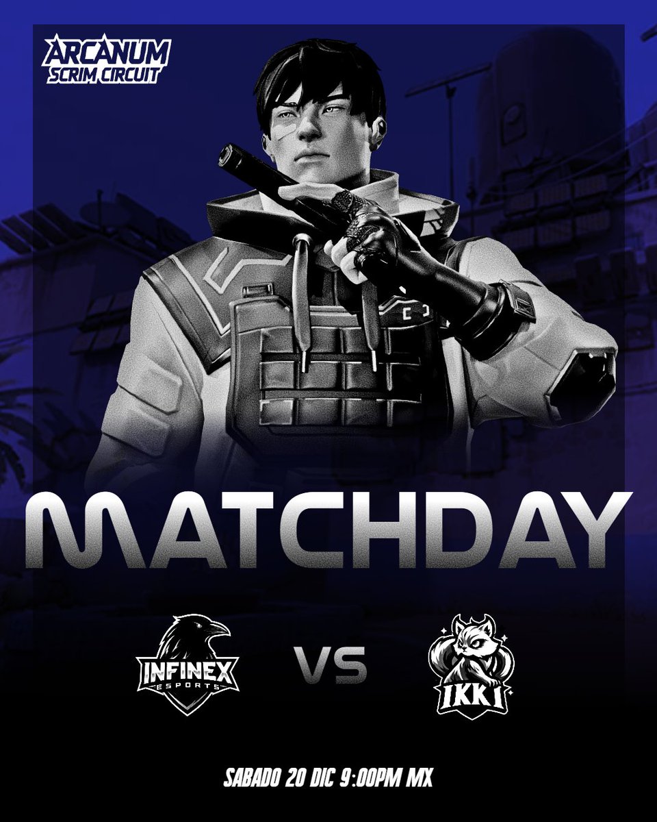 De parte de Infinex eSports los invitamos a vernos jugar este Sabado 20 de Diciembre a las 9 PM CDMX en la Arcanum Scrim Circuit, y dar nuestro mejor desempeño contra nuestro contrincante!!!