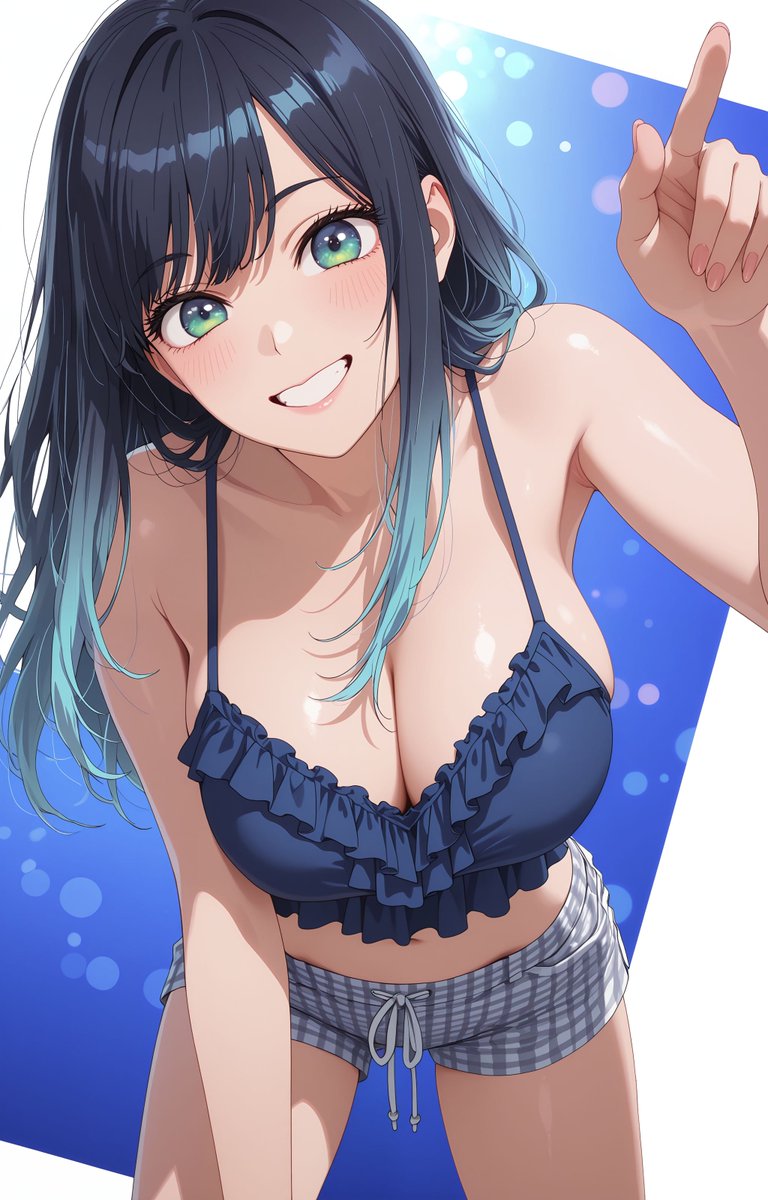 あかねページ 黒川あかね 「水曜日の午後も ゆるふぁーい👆✨」 🐶ショーパン×キャミ