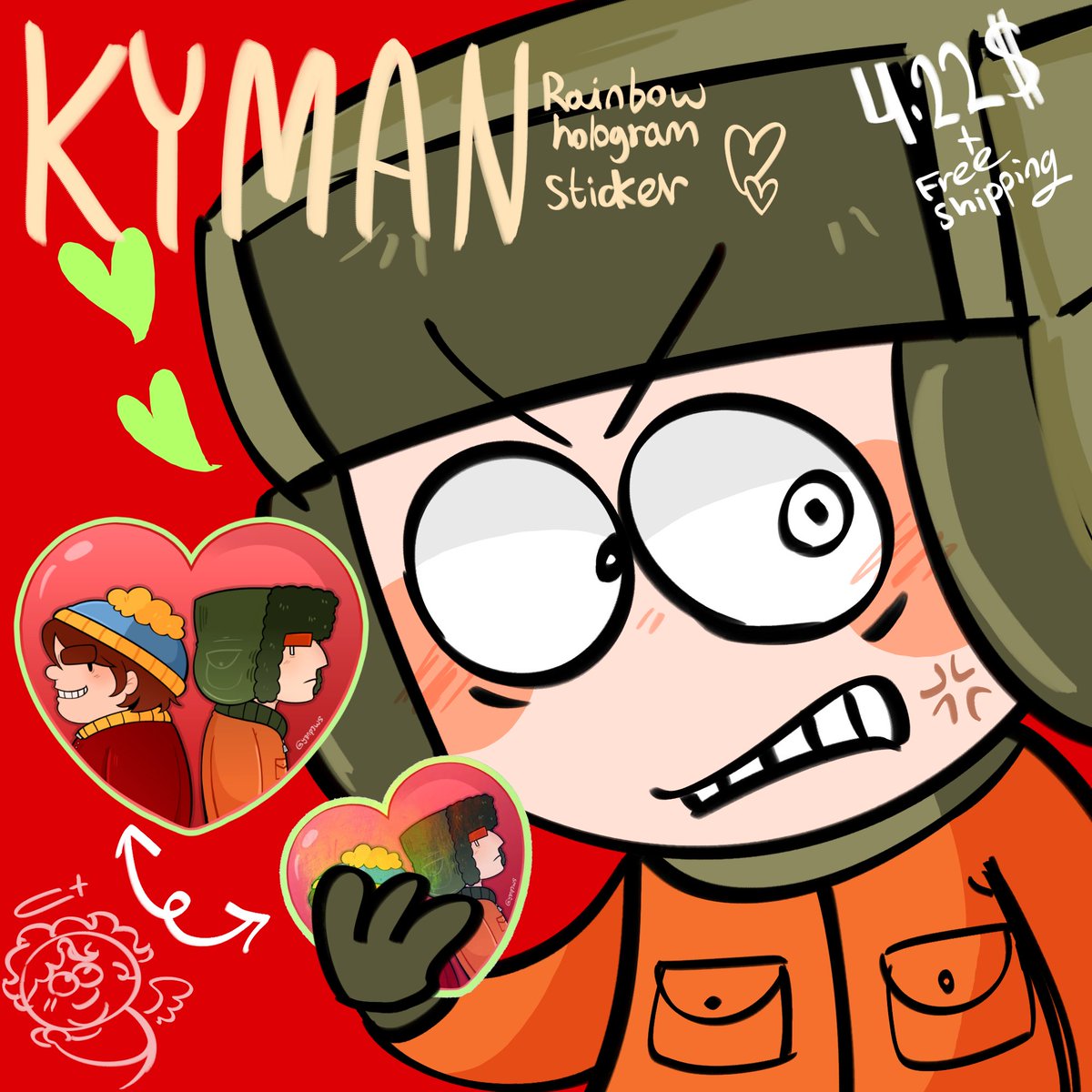 FOR ALL THE FELLOW KYMANNIES OUT THERE ♥️💚

IM SUPER EXCITED to announce the launch of my online store, and got a little surprise for the kyman fans DROOLING for sme merch hehe >:D

My online shop: acggoods.com/store/y3np3ws-…

#kyman #SouthPark #sptwt