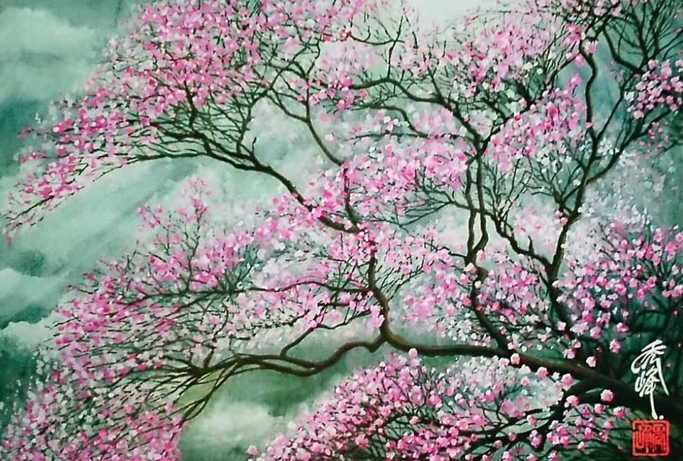 松井叔生　油彩画　原画 酒井健吉 「 盛花 」 油絵 油彩画 F4 (4号) 絵画 洋画 肉筆 手描き