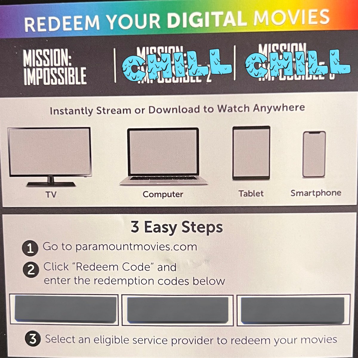 HighDefDiscNews's tweet image. /// CONTEST ///

I’m giving away a #4K #digital copy of MISSION: IMPOSSIBLE. It is redeemable, I’ve checked, via AppleTV or Fandango at Home [formerly VUDU].

To enter:

💣 Be following
🎄Like this post
💥 Share this post

In 24-36 hours I’ll pick one random winner. Good luck!…