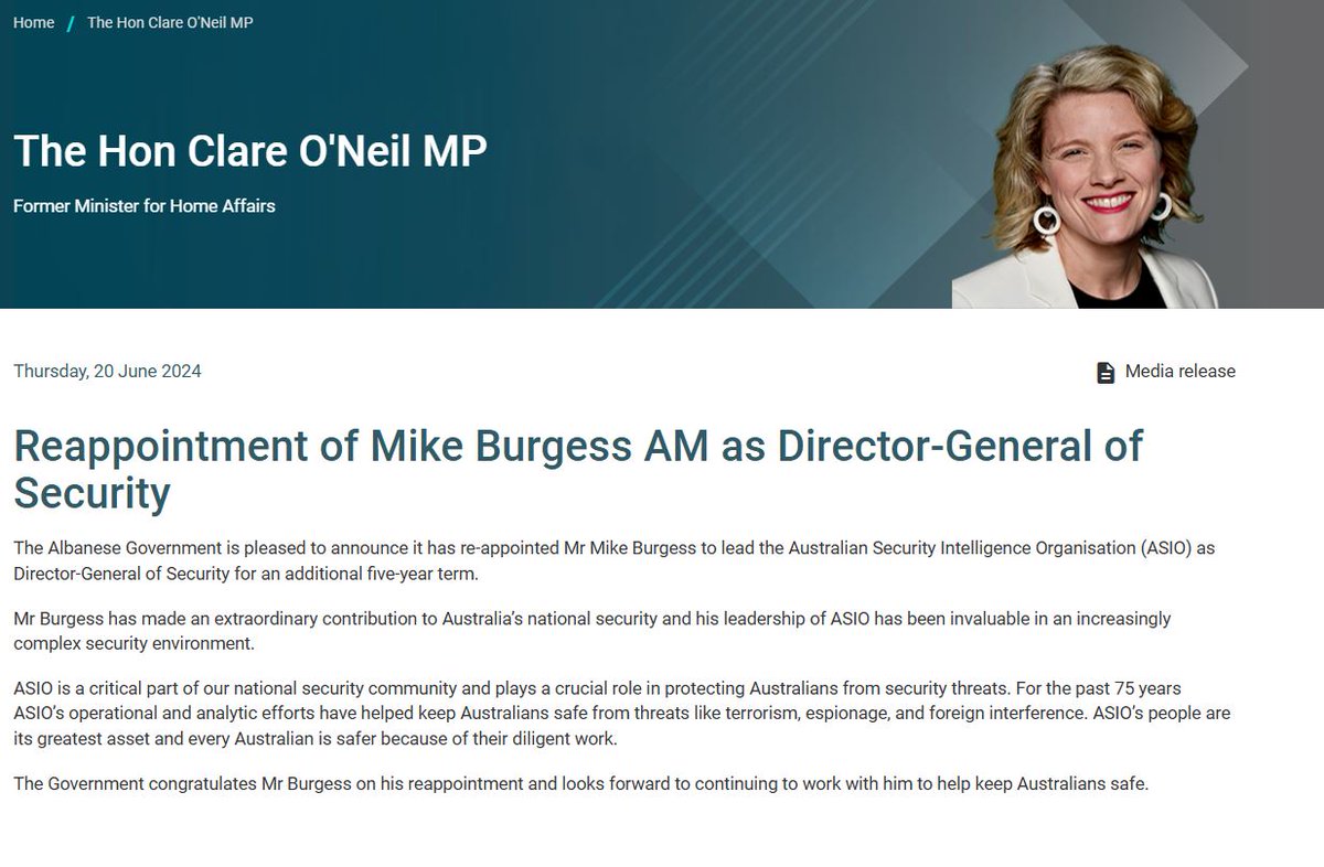 FetchStep's tweet image. Albanese and O’Neil re-appointed Mike Burgess as #ASIO head when previous failures showed this bloke was useless.
There needs to be some accountability for Albanese's decision.
Albanese needs to sack Burgess or resign, this is life and death stuff now.
#Accountability #bondi