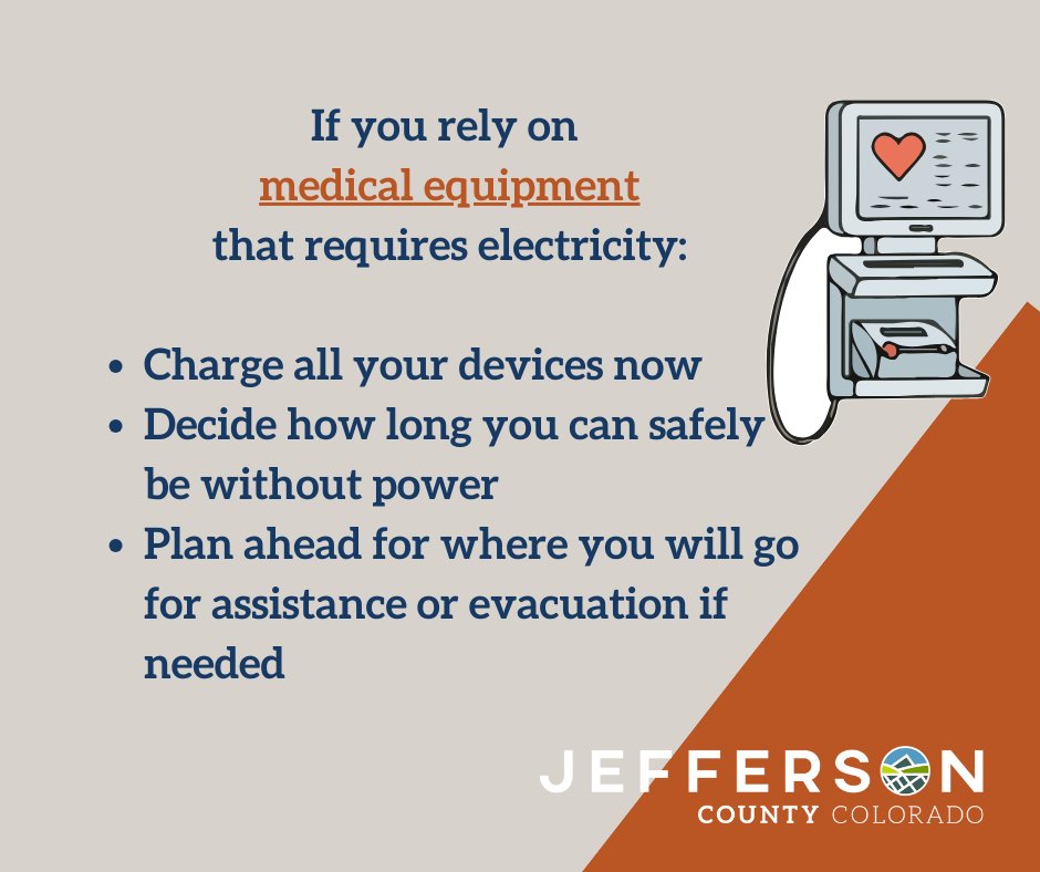 🚨 Due to high winds and dangerous wildfire conditions, Xcel Energy may conduct a Public Safety Power Shutoff (PSPS) to reduce the risk of wildfire. The PSPS could potentially start on Dec. 17 and will impact Xcel customers in Jefferson County, among others. (1/2)
