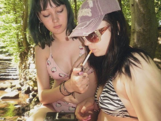 Sun through trees.
Fire between friends.