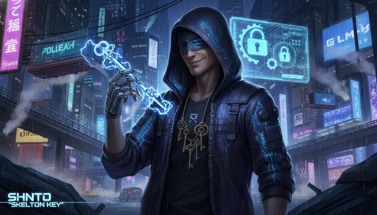 JasonMugg's tweet photo. Meet Shnto "Skeleton Key" 🧵
Age: 22
Role: Leader, Network Infiltrator
Catchphrase: "Unlock the abyss—let's broadcast the chaos."
Thread below 👇
@world8io
#Chaos #DanteChaos #EmbraceTheCode #SkeletonKey #World8Apocalypse #Shnto https://t.co/v0EutUD1yG