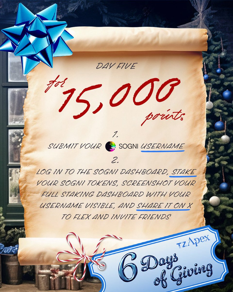 Mrdiinero's tweet image. Turn daily action into holiday rewards with TZ Apex
Finish every quest, complete the Christmas ornament set, and earn from a 5,000 XTZ prize pool.
⏳ Early completion decides the winners.
👉 Day 5: bit.ly/TZApexDay5
#TZApex #BlockchainGaming #TezosCommunity #HolidayRewards
