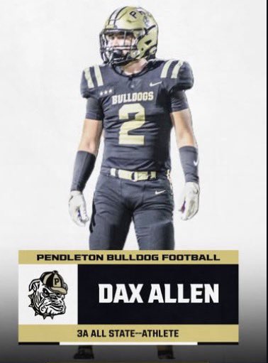DaxAllen_02's tweet photo. Blessed to be 3A All-State Athlete! @PHSBulldogsFB @bulldogsofphs https://t.co/SamLOH2mqO