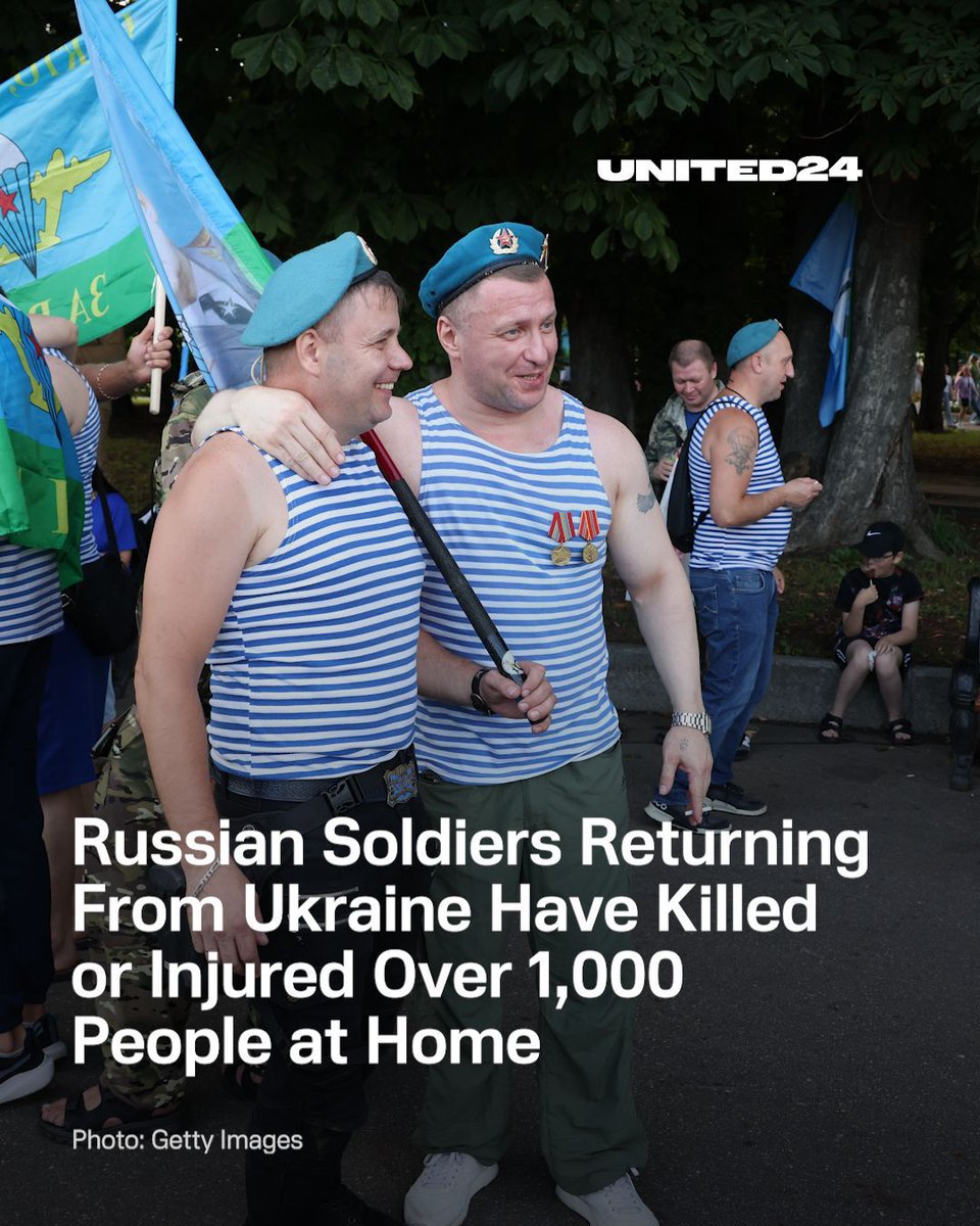⚡️ Returning Russian troops are turning violence inward, killing or injuring more than 1,000 people inside Russia.

🔗 united24media.com/latest-news/re…