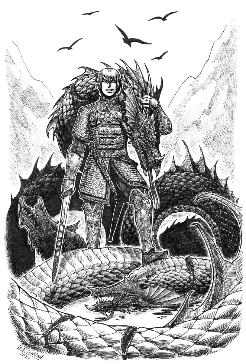 OakSentinel's tweet image. Nart Batraz slays serpents

An art piece inspired by the Batraz's cycle of Nart epic I made for a certain project last year