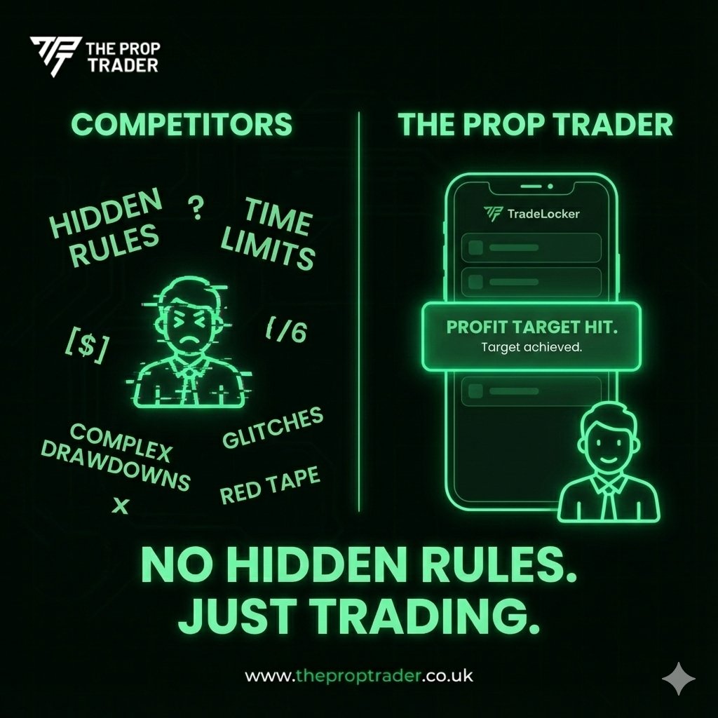 theproptraderuk's tweet photo. 🔍 Clarity is a trader’s ultimate edge. The best results don't come from fighting hidden rules-they come from a clear path to success. 🚀 Cut out the noise, focus on the charts, and trade with confidence. 💼✨ #ThePropTrader #NoHiddenRules #Transparency #SmartTrading #PropFirm https://t.co/pYlywEpTp4
