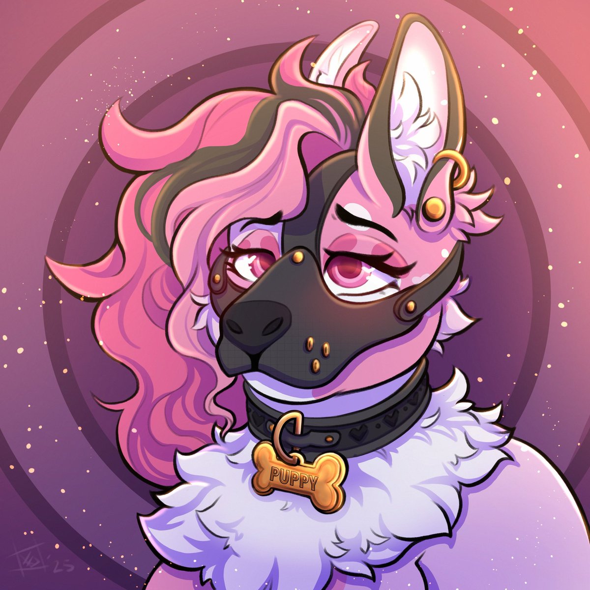 Commission done for a client on discord! I had a ton of fun with this piece and would love to do more kink gear pieces- interested? Please DM me!