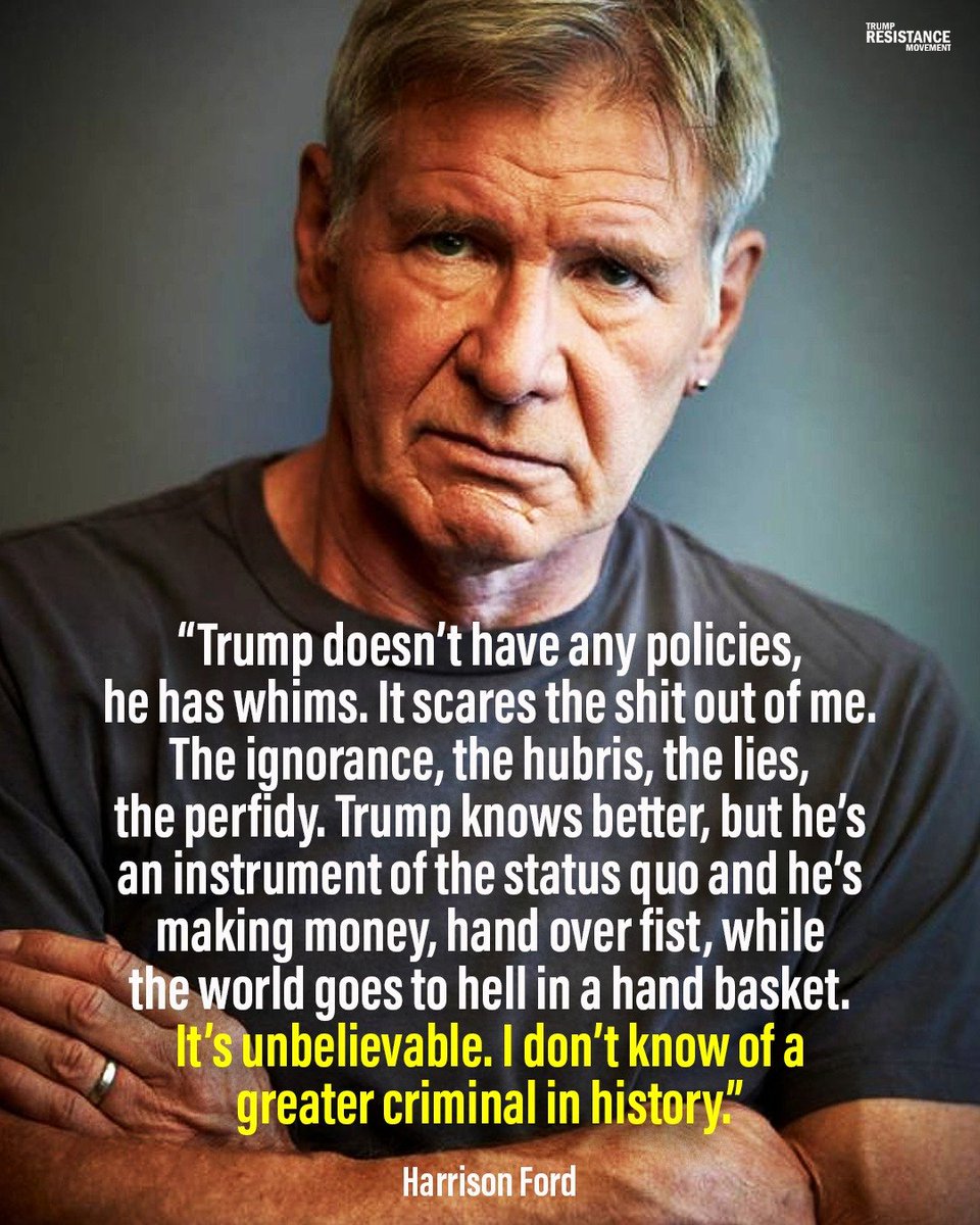 Harrison Ford nails it.