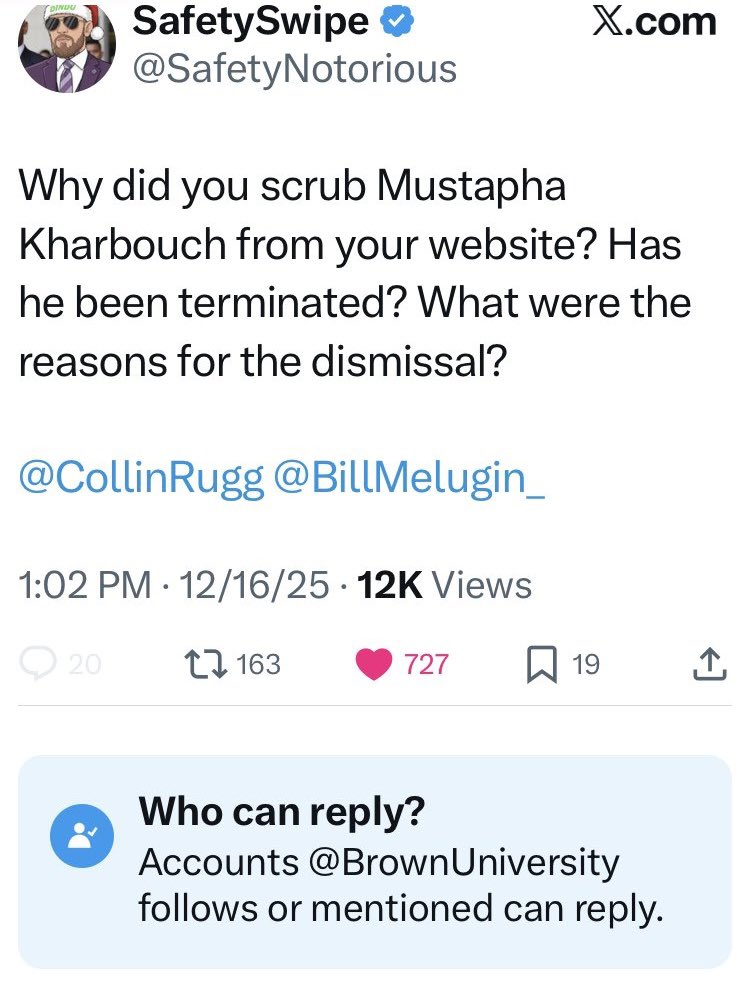 SafetyNotorious's tweet image. Cleanup in aisle 5 @BrownUniversity