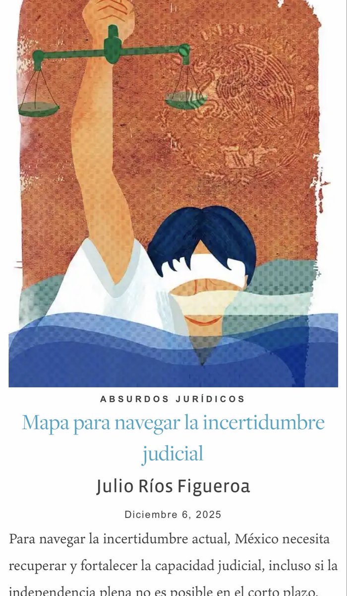 RaquelCharq's tweet photo. Cómo obtener certeza ante la incertidumbre del Poder Judicial? Acá unas ideas de mi profesor @JulioRiosFigue1 

Me surgió la reflexión después de leerlo: cómo le están haciendo para generarse certidumbre mínima como abogad@s? Están preguntando cómo están resolviendo sobre ciertos temas? 

https://t.co/iEP0qXjruc