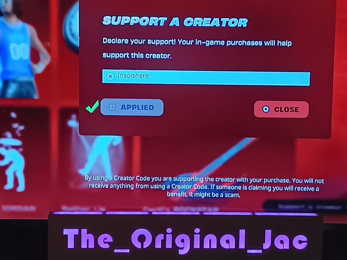 JackJ40543's tweet photo. @InsoIsHere
Use Support A Creator Code InsoIsHere In Your Fortnite Item Shop
#SupportTheHomie
#TeamInso
#FortniteRealOGs https://t.co/8LslQ778cg