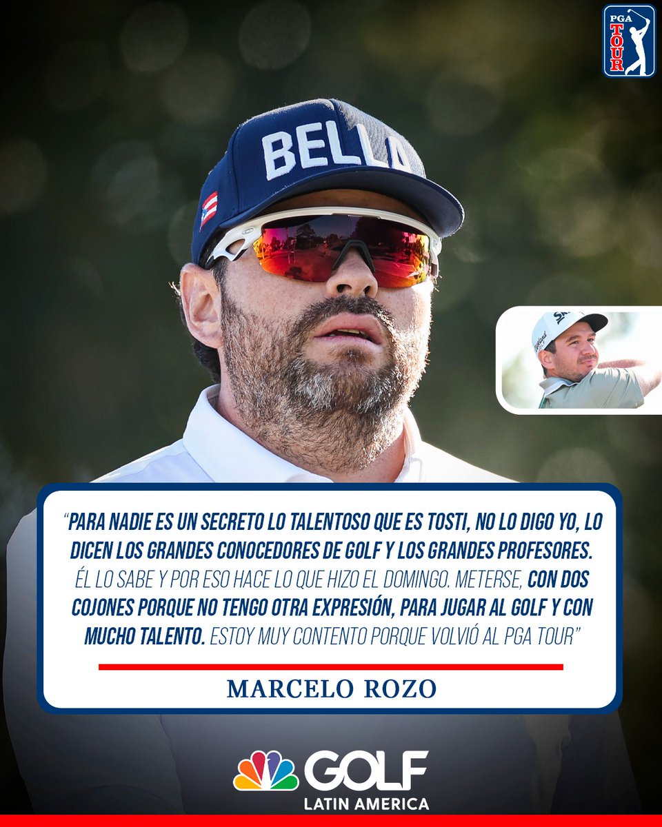 Enormes elogios tras hacer historia. 🗣️😍

En charla con <a href="/GolfChannelLA/">Golf Channel LA</a>, <a href="/chelorozo/">Marcelo Rozo</a> 🇨🇴 dedicó tremendas palabras a <a href="/AleTostiOK/">Ale L. Tosti</a> 🇦🇷 luego de obtener su tarjeta para el <a href="/pgatouresp/">PGATOUResp</a> en 2026. ✅💳