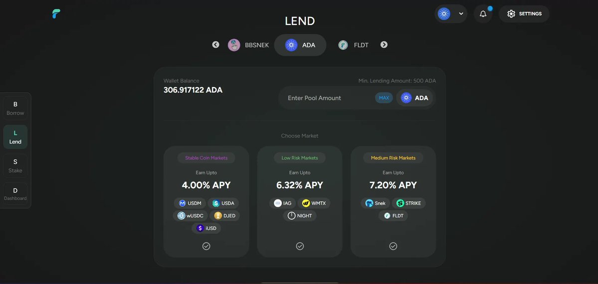 FluidTokens's tweet photo. Easy mode is now live on Fluid!

This is the best time to onboard your friends to Cardano DeFi:

➜ Guided Steps
➜ Automated Risk Management
➜ Limited Customisation Options https://t.co/eDA80amfkk