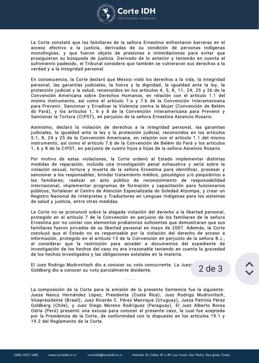 MiguelCarbonell's tweet photo. Otra sentencia internacional condenatoria para México: https://t.co/wyhpuplWsA