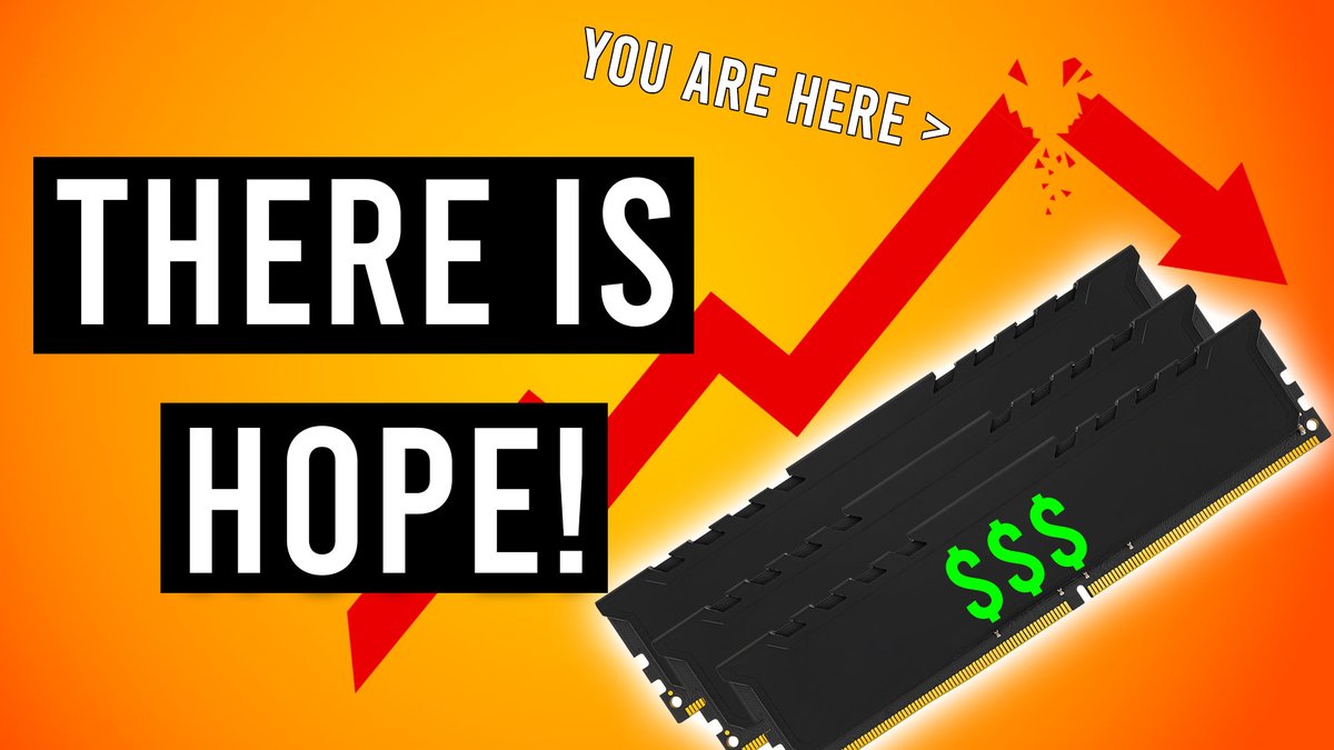 RedGamingTech's tweet image. THERE IS HOPE! Memory Prices Will Stabilize SOON Say Reports #pcgaming #memoryprices 

youtu.be/nwOOlel19m8