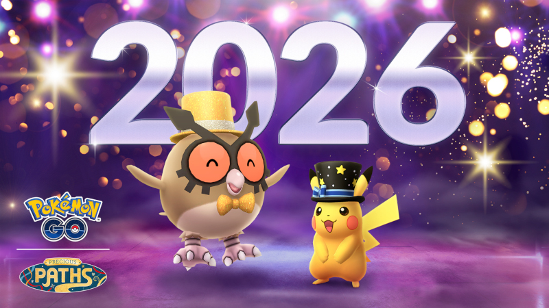 Pokebip's tweet image. #PokemonGO : L'évènement Nouvel An 2026 a été détaillé !

➡️ 31 décembre au 4 janvier
➡️ Bulbizarre, Pikachu, Rondoudou et Hoothoot costumés en vedette
➡️ Bonus et Études diverses
➡️ Nouvel item pour avatar

Détails : pokebip.com/news/7131/poke…